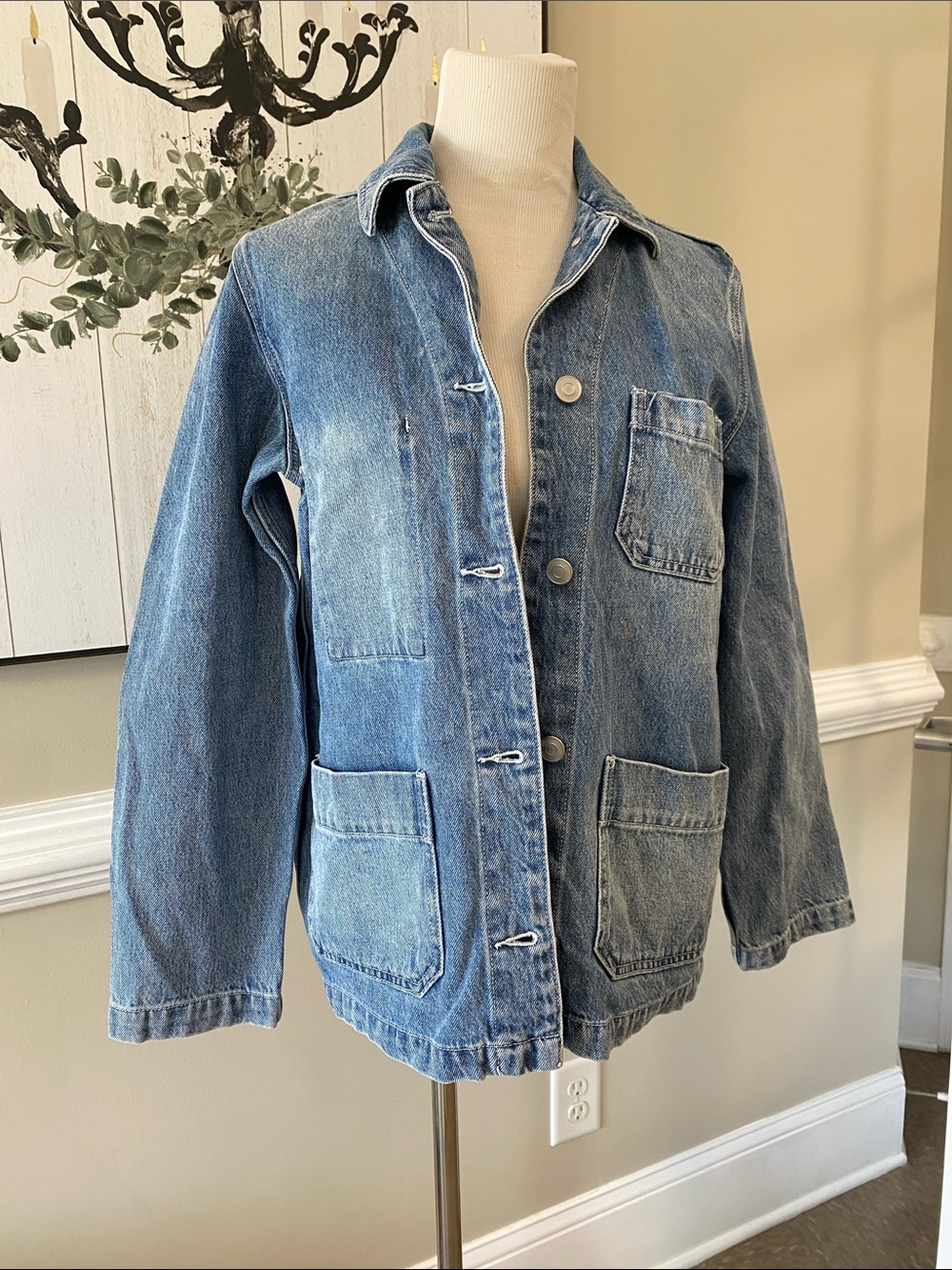 Quince Light Blue Denim Chore Jacket